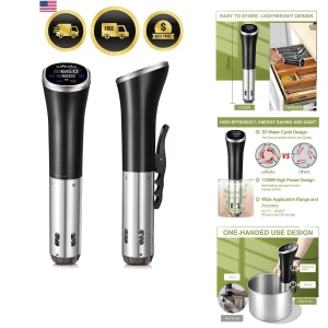 Sous Vide, Sous Vide Cooker 1100W Waterproof Thermal Immersion Circulator Wit...